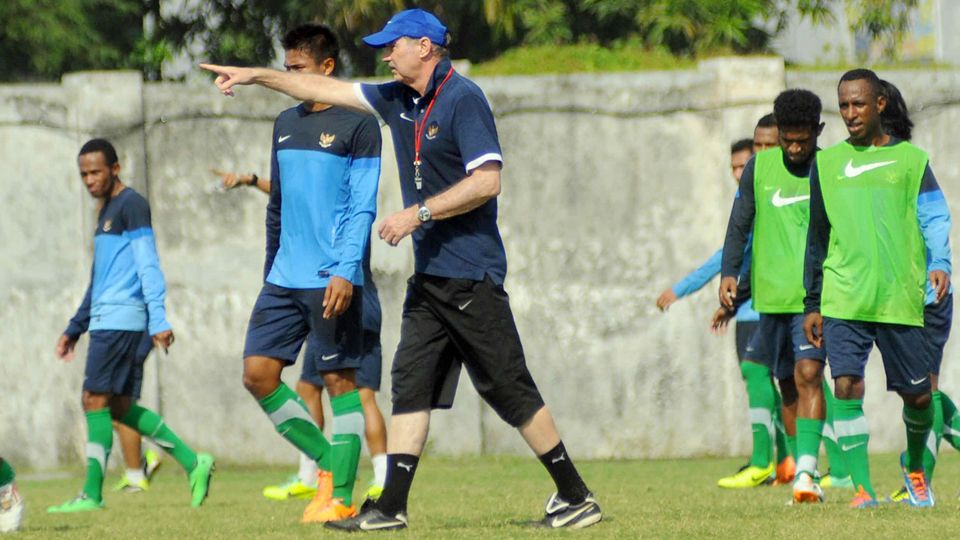 Timnas Indonesia tengah menjalani latihan jelang melawan Nepal di laga uji coba. Copyright: &copy; ARD ARDIYAN-INDOSPORT